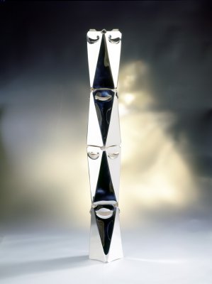 Piece -- materials: silver; dimensions: 10.5 x 10.5 x 77 h cm;
