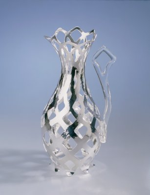 Piece -- materials: silver, plexiglass; dimensions: diameter 14, 29 h cm;