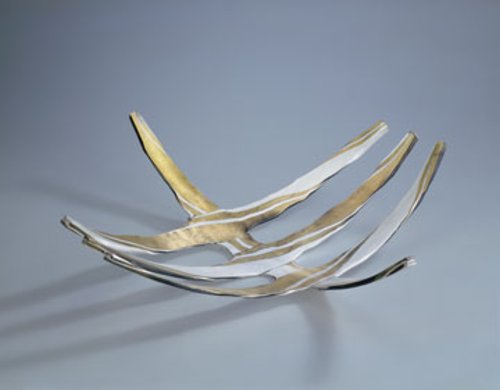 Piece -- materials: silver, brass; dimensions: 40 x 40 8h;