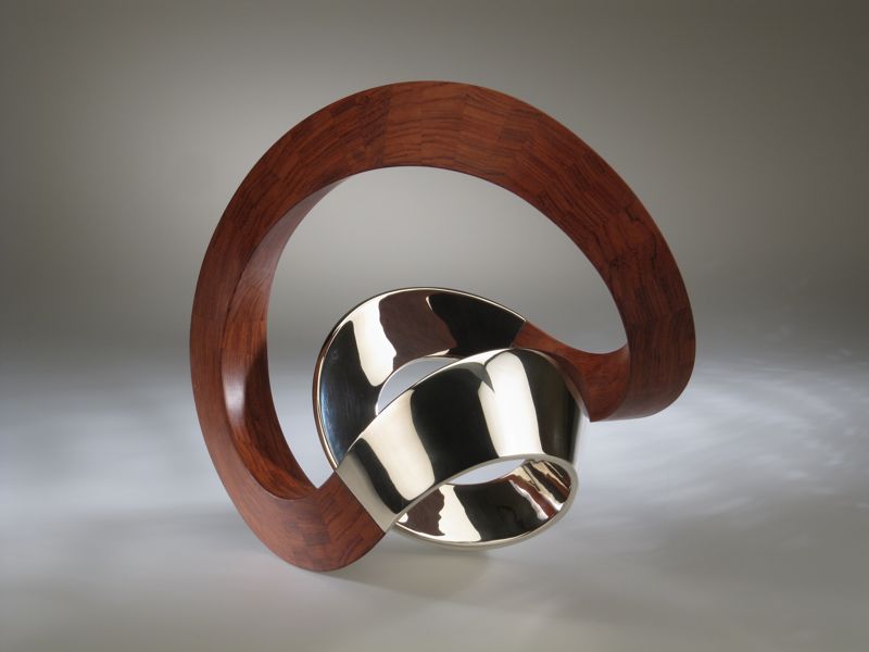 Piece -- materials: silver, Bubinga; dimensions: 25 x 31 x 28 h cm;