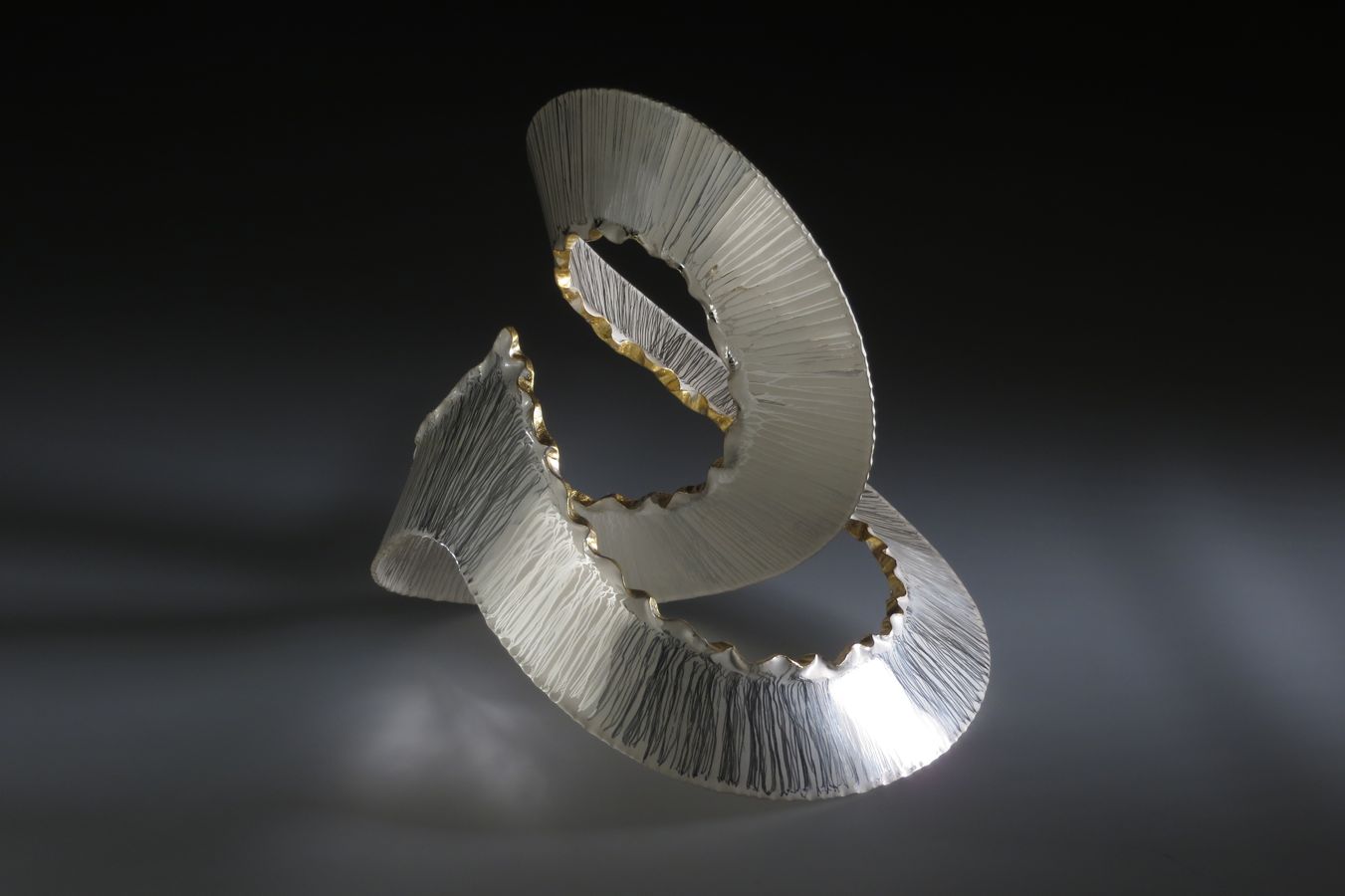 Piece -- materials: silver, gold leaf; dimensions: 25 x 20 x 16 h cm;