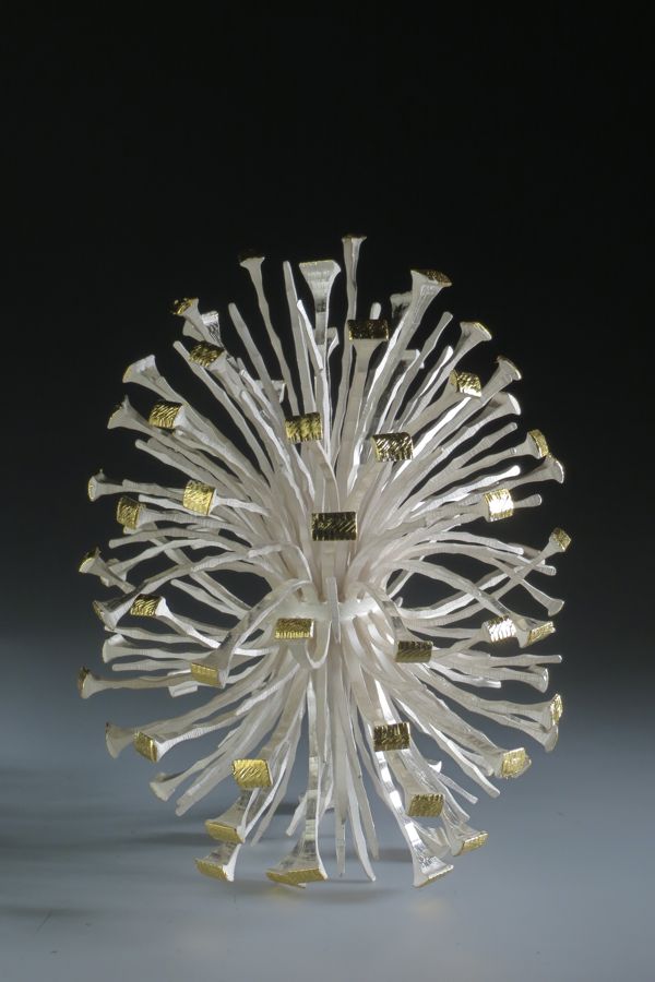 Piece -- materials: silver, gold leaf; dimensions: diameter 16, h 22 cm;