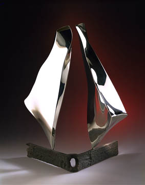 Piece -- materials: silver, corroded iron; dimensions: 17 x 9 x 43h;