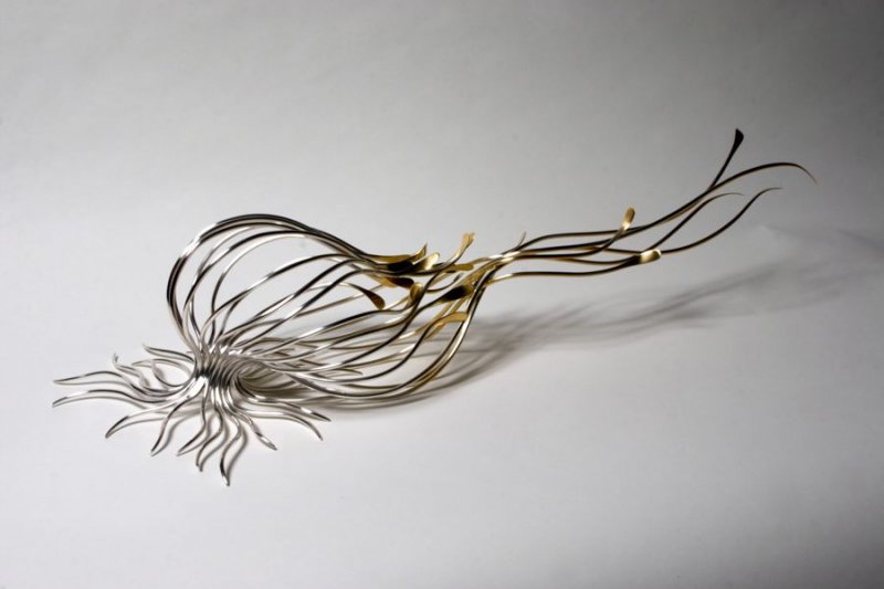 Piece -- materials: silver; dimensions: 88 x 33 x 18.5 h cm;