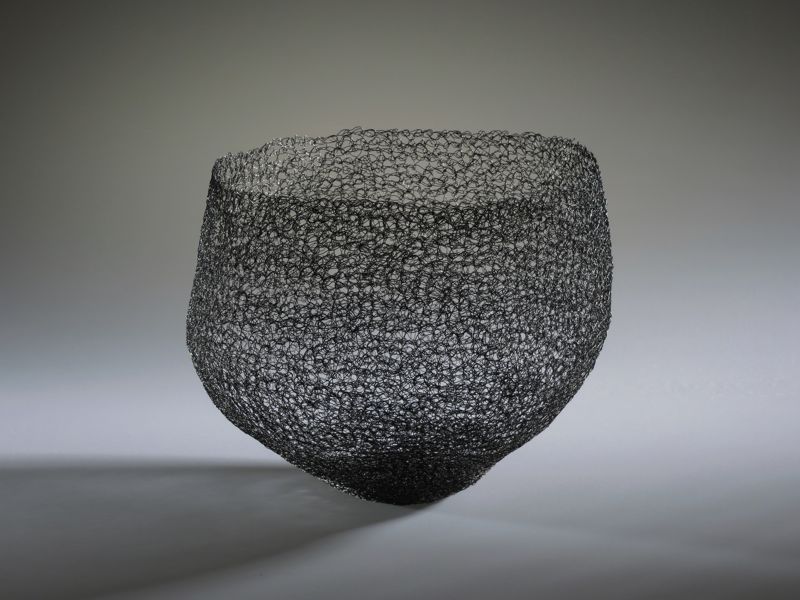Piece -- materials: puresilverthread; dimensions: diameter 11, h 11.5 cm;