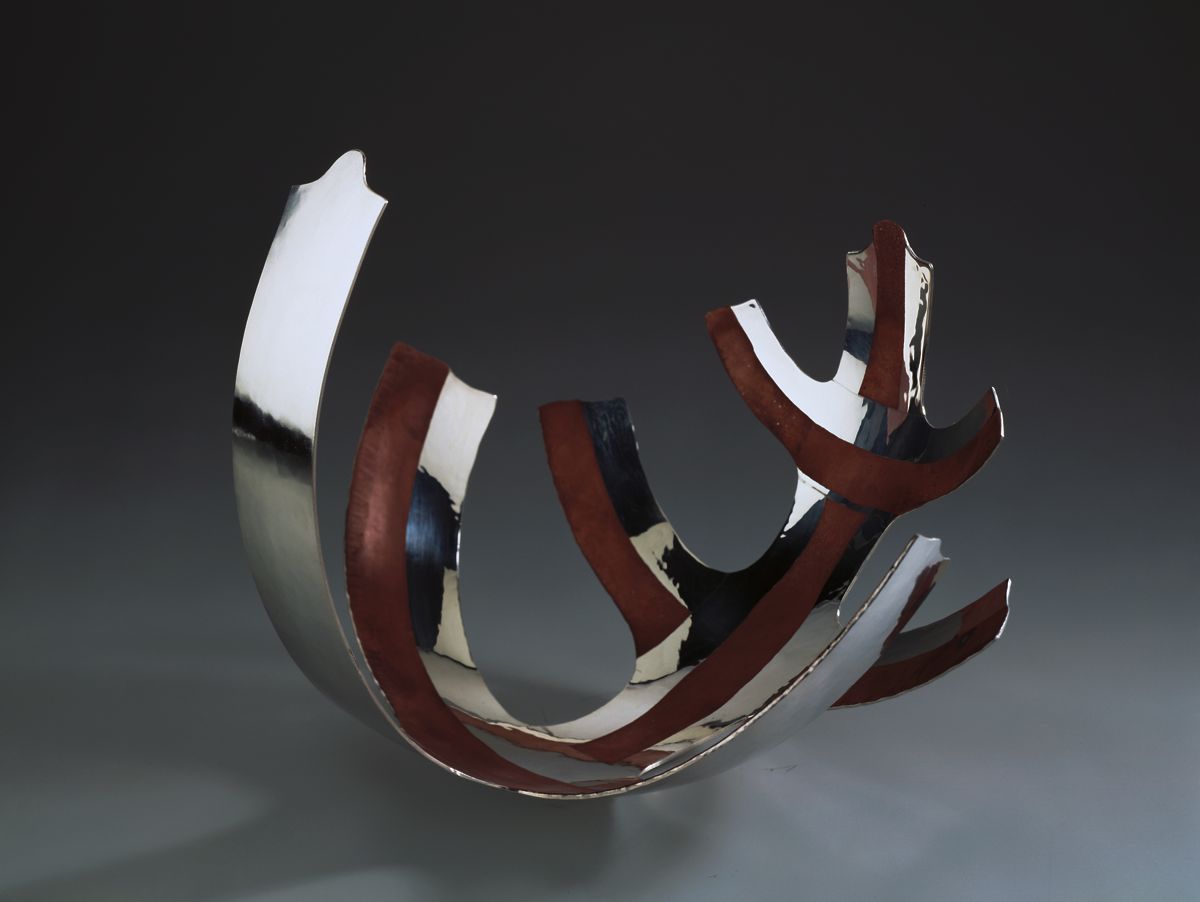 Piece -- materials: silver, copper; dimensions: 28 x 29 x 25 h cm;