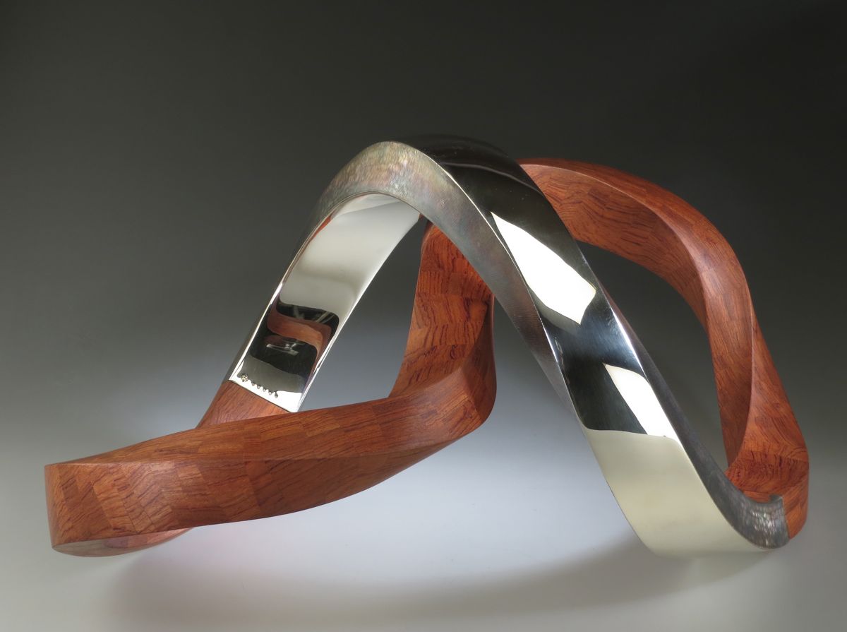 Piece -- materials: silver, bubinga; dimensions: 53 x 34 x h 27 cm;