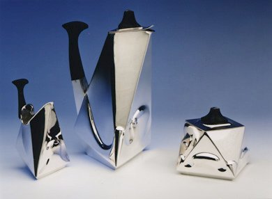 Piece -- materials: silver, ebony; dimensions: coffeepot 20h;