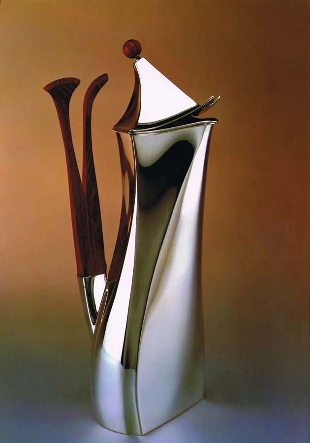 Piece -- materials: silver, palisander; dimensions: 30 h cm;