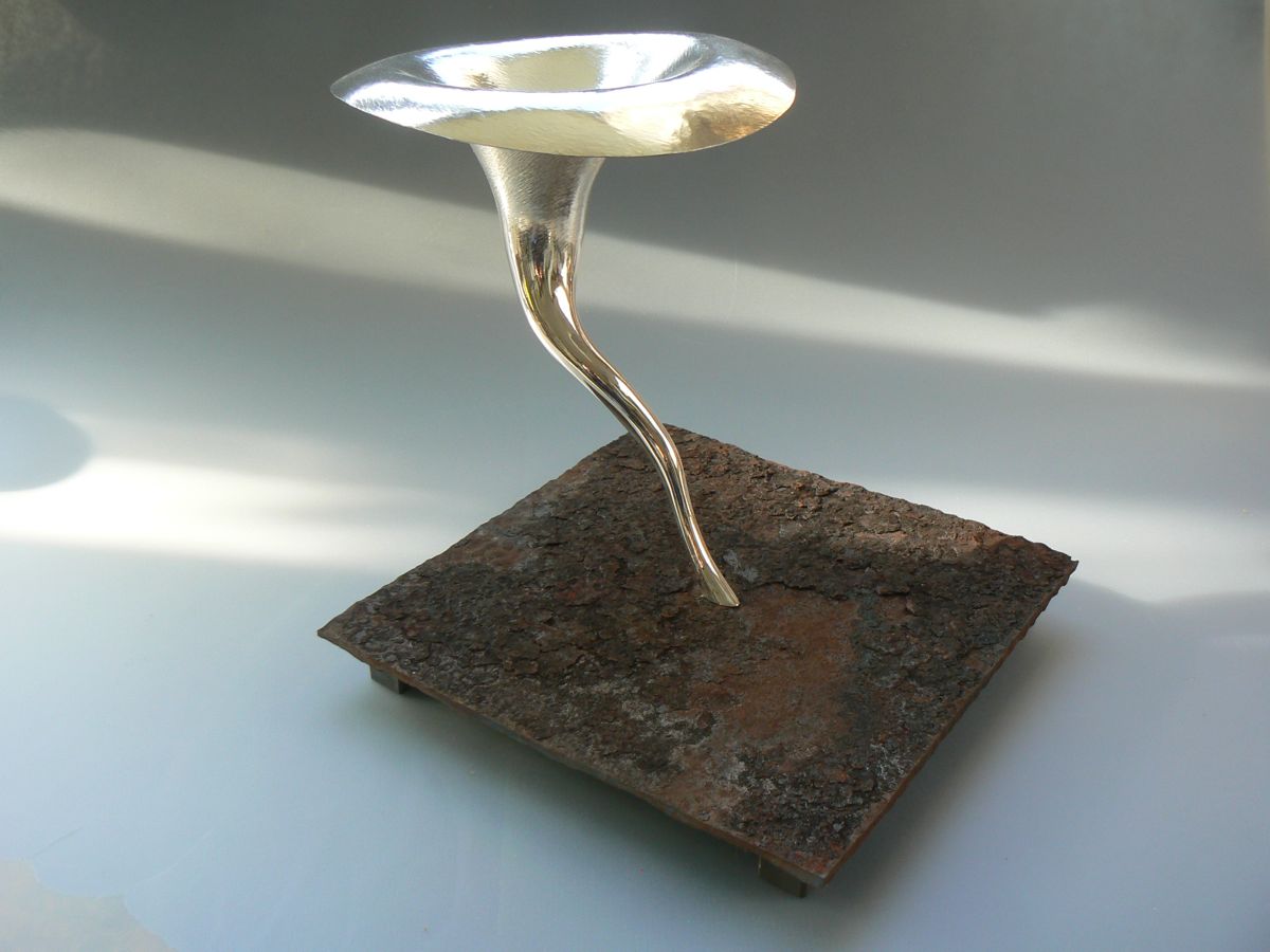 Piece -- materials: silver, steel; dimensions: h 25 cm;