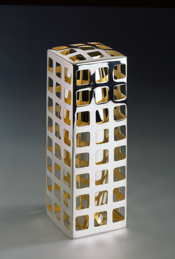 Piece -- materials: silver, gold leaf; dimensions: 25 cm;