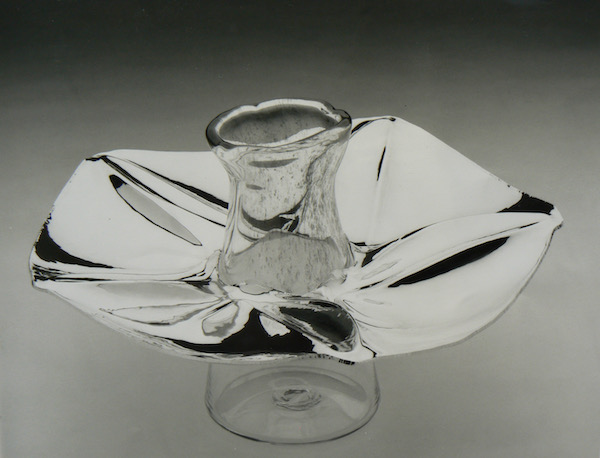 Piece -- materials: silver, glass; dimensions: h 30 cm;